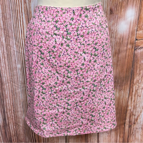 Chaus Pink Floral Cotton Skirt - Picture 1 of 8